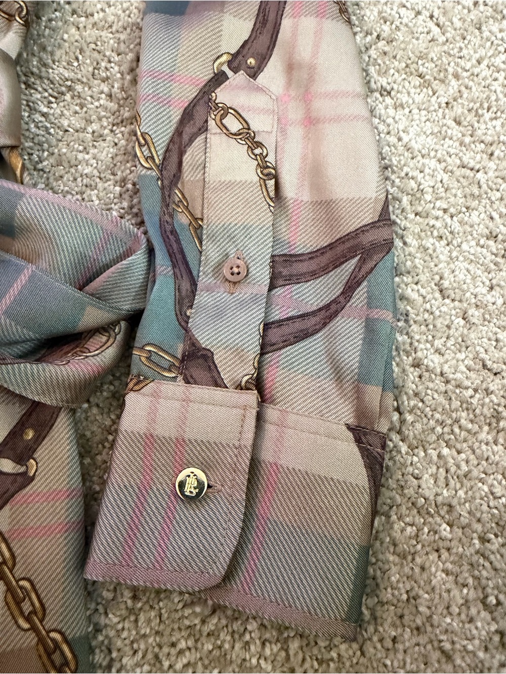Ralph Lauren Shirt Dress with Chain & Stirrup Print - Picture 5 of 11